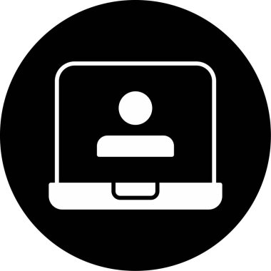 Vektör dizüstü bilgisayar Ico, vektör illüstrasyonu