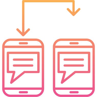 Konuş. Web simgesi basit illüstrasyon