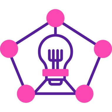 Bir ampul simgesinin vektör illüstrasyonu