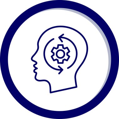 Beyin. Web simgesi basit tasarım