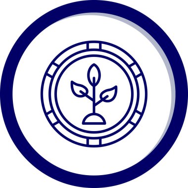 Bitki. Web simgesi basit illüstrasyon