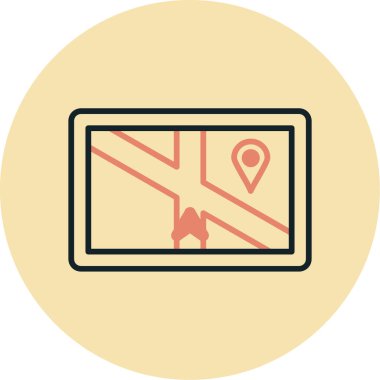 gps simge vektör illüstrasyonu