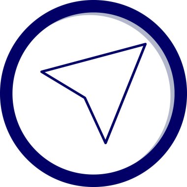 Ok başı yuvarlak simgeyi yukarı kaldırdı. Vektör illüstrasyon biçimi düz ikonik iki renkli semboldür..