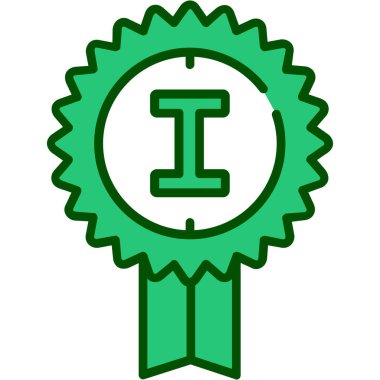 Yeşil rozet simgesinin vektör çizimi