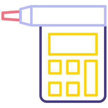 hesap makinesi simgesi, vektör illüstrasyonu