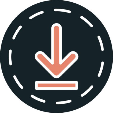 ok aşağı yön simgesi