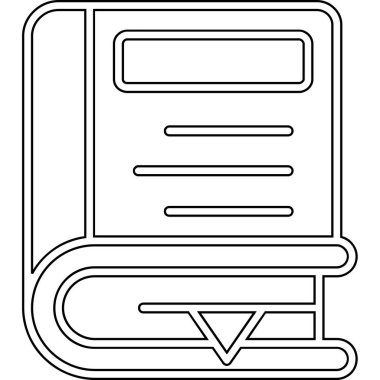 kitap web simgesi, basit vektör illüstrasyonu