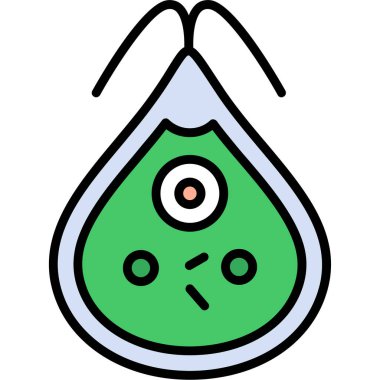 Simge bırakın. Damla vektör simgesi web için anahat çizimi