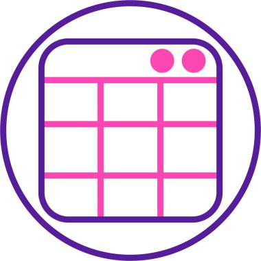 Takvim simgesi, vektör çizimi