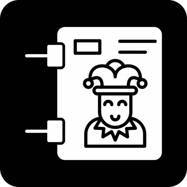 Şef yemek pişirme ikonu ana hatlarıyla