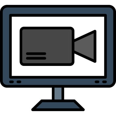 Televizyon. Web simgesi basit illüstrasyon