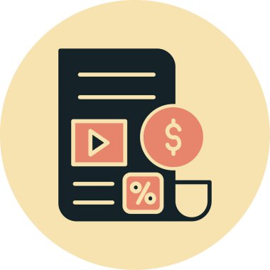 Para için. Web simgesi basit illüstrasyon