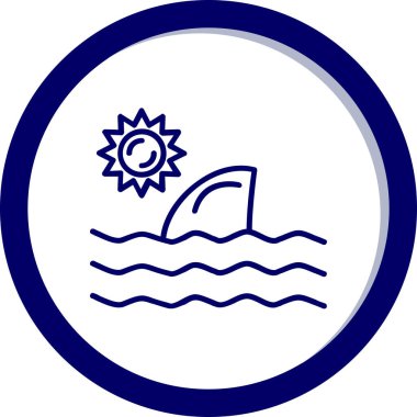 Deniz dalgalı bir geminin vektör çizimi