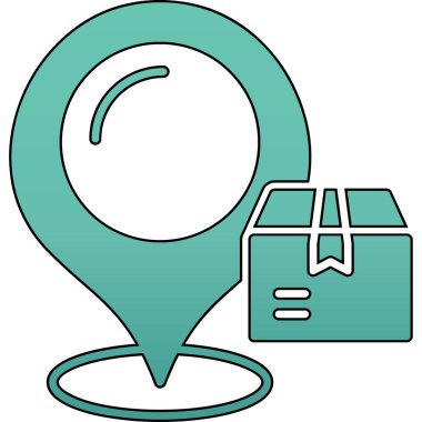 konum pin simgesi, vektör illüstrasyonu