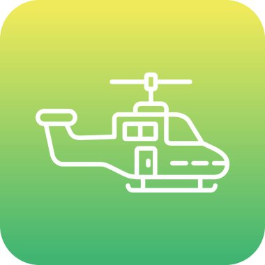 Helikopter simgesi vektör illüstrasyonu