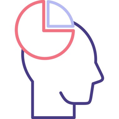 Beyin. Web simgesi basit illüstrasyon