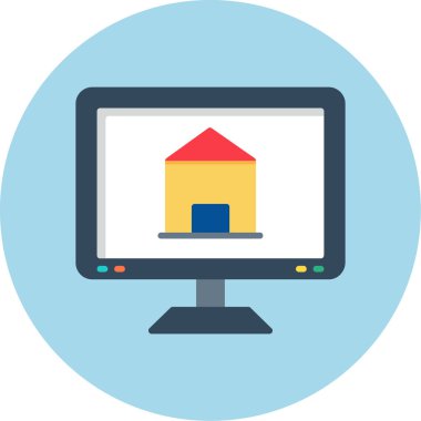 ev renkli vektör simgesi