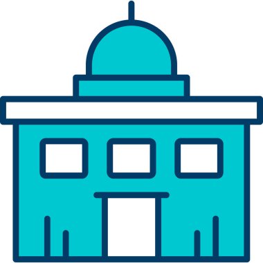 Bina. Web simgesi basit illüstrasyon