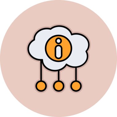 Bulut simgesi vektör illüstrasyonu