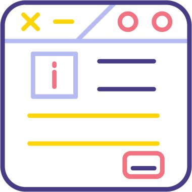 Bir web simgesinin vektör illüstrasyonu