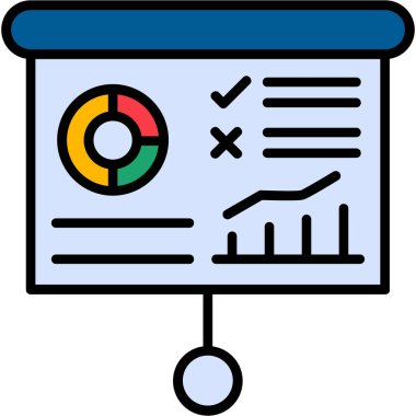 iş grafiği simgesi. vektör illüstrasyonu