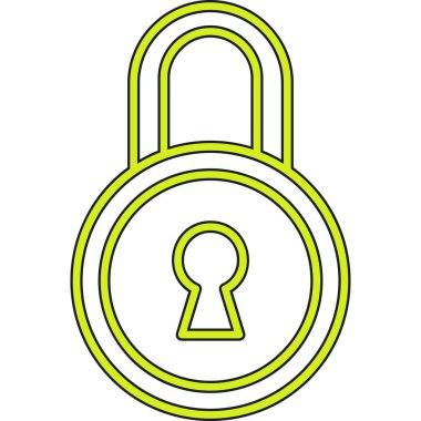 Kilit simgesi. vektör illüstrasyonu