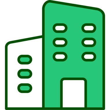 Bina. Web simgesi basit illüstrasyon