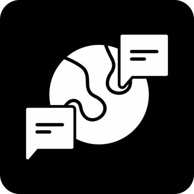 Konuşma kabarcıklar simgesini, basit vektör çizim