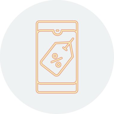 etiket simgesine sahip akıllı telefon.