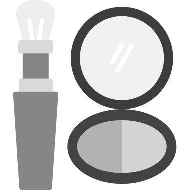 Makyaj. Web simgesi basit illüstrasyon