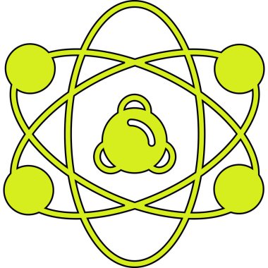 atom simgesi, vektör illüstrasyonu