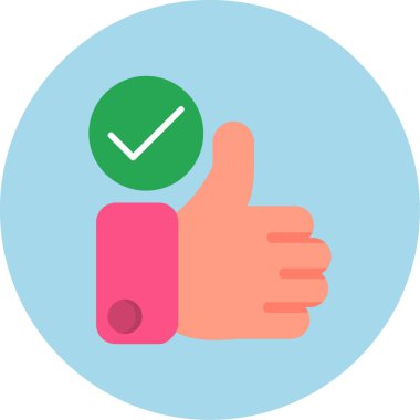 Başparmağını kaldır. Basit resimleme