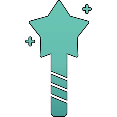 Bir yıldız simgesinin vektör illüstrasyonu