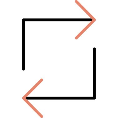 Arkaplanda izole edilmiş resimli simge - dikey kablo çerçevesi