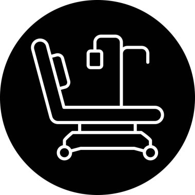 Sandalye simgesinin vektör illüstrasyonu