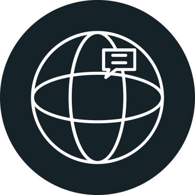 Moda biçimi izole edilmiş arkaplanda genel dünya simgesi