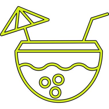 Kokteyl içecek ikonu vektör illüstrasyon tasarımı