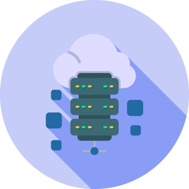 Düz biçimli bulut hesaplama ağı simgesi