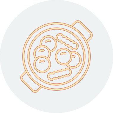 Gıda simgesinin vektör illüstrasyonu