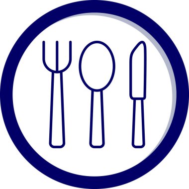 Çatal ve kaşık. Web simgesi