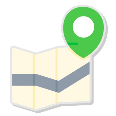 Navigasyon pin konumu simgesi ile doldurulmuş - taslak biçimi