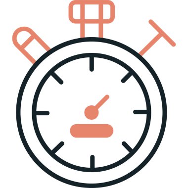 Kronometre Web simgesi basit illüstrasyon