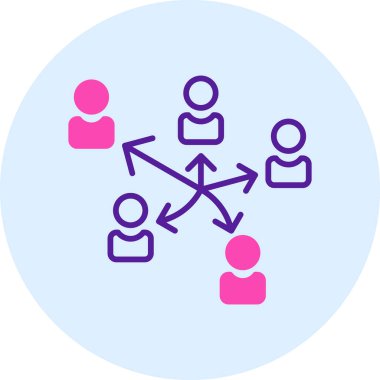 Sosyal ağ. Basit resimleme