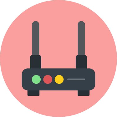 İnternet yönlendirici. Web simgesi basit illüstrasyon