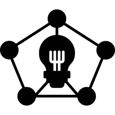 Bir ağ simgesinin vektör illüstrasyonu