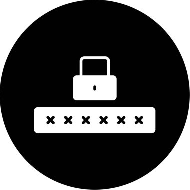 parola ikonu vektör illüstrasyonu