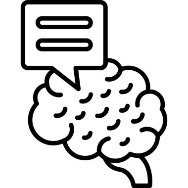 beyin kabarcığı sohbet simgesi