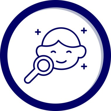 Büyütme cam simgesi vektör illüstrasyonu