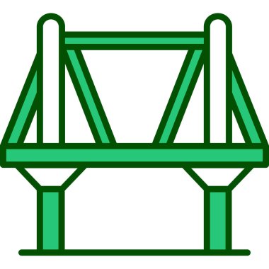 Köprü simgesi. Web için köprü vektör simgesinin özet çizimi