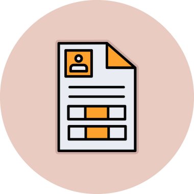 dosya belgesi simgesi, vektör illüstrasyonu